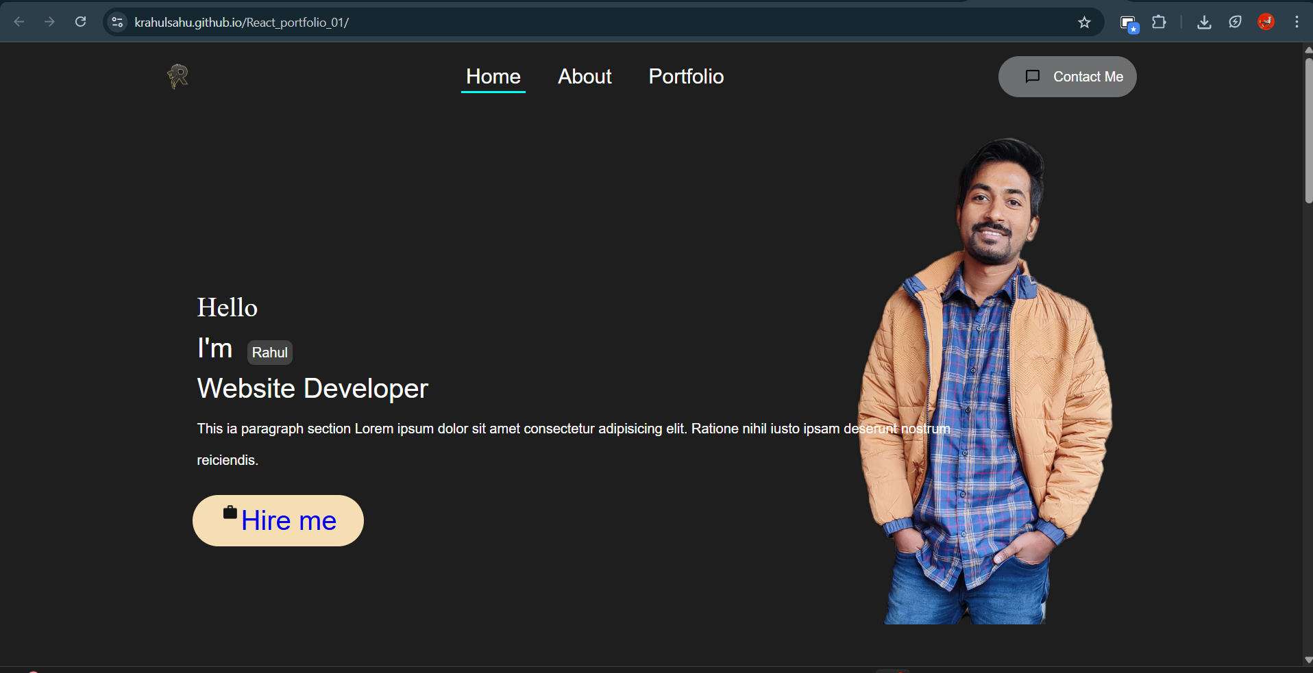 Developer Portfolio (React)