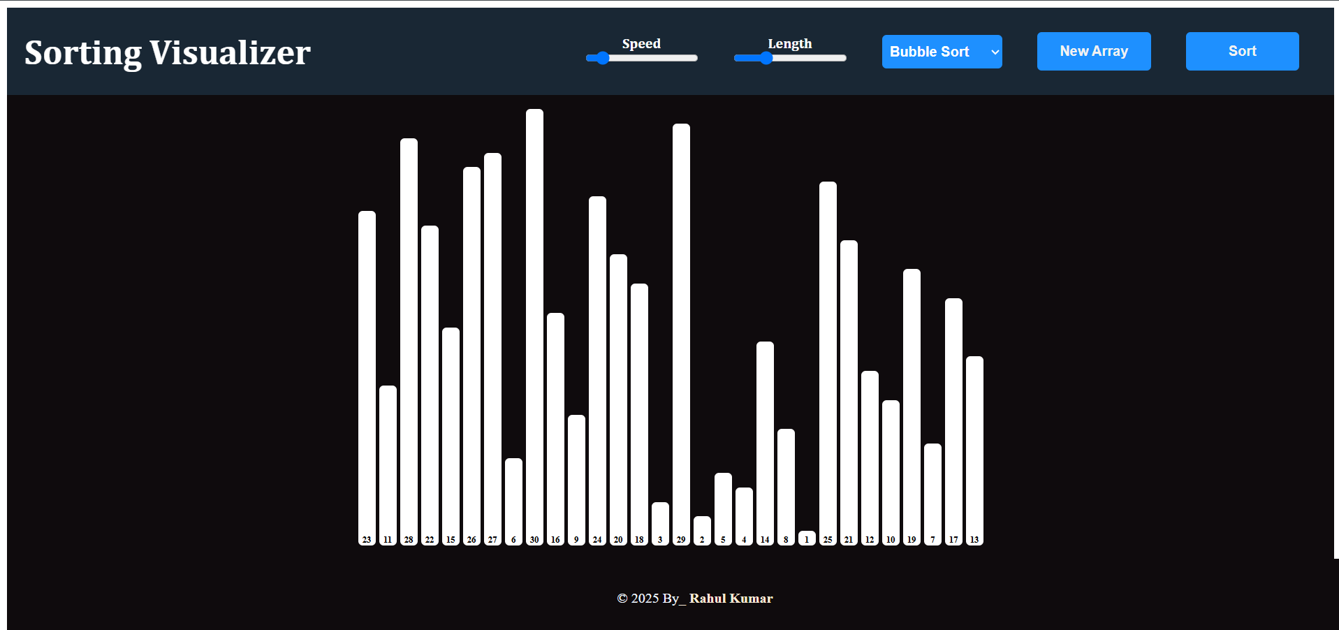 Sorting Algorithm Visualizar